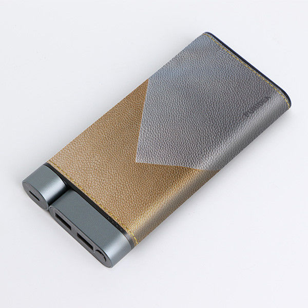 بنك الطاقة المعدني 10000mAh الجلد النهاية براءة اختراع تصميم نوع أضاءة