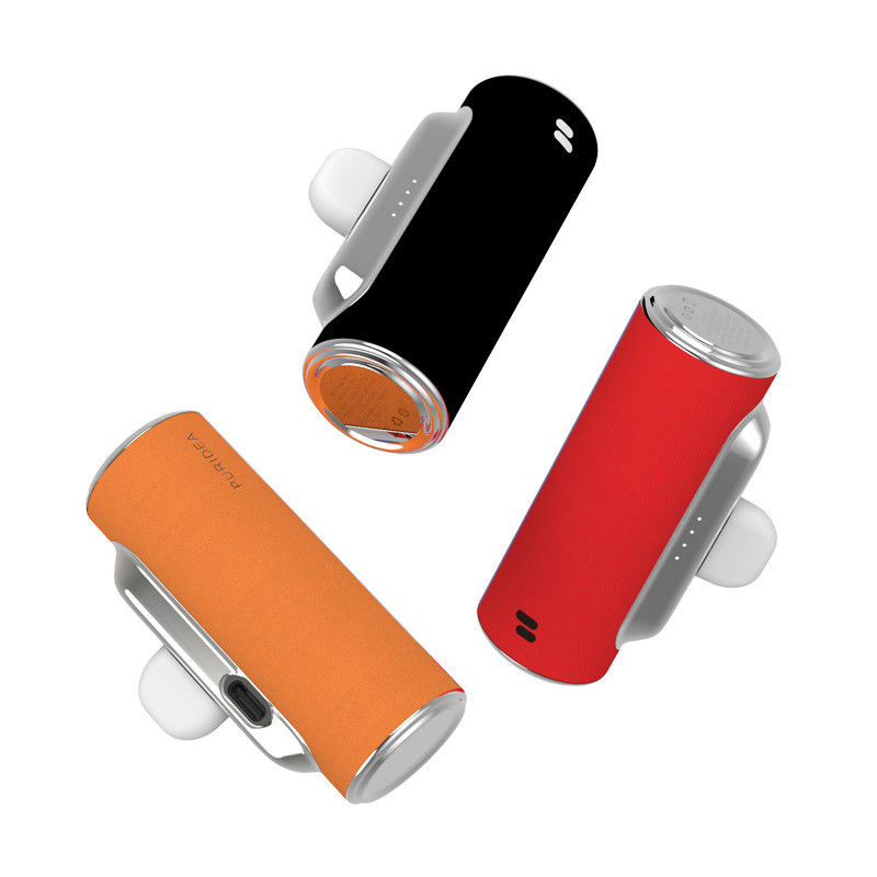 بنك الطاقة الجلدي المدمج الملون أكثر من 300 مرة عمر الدورة مع موصل USB-C